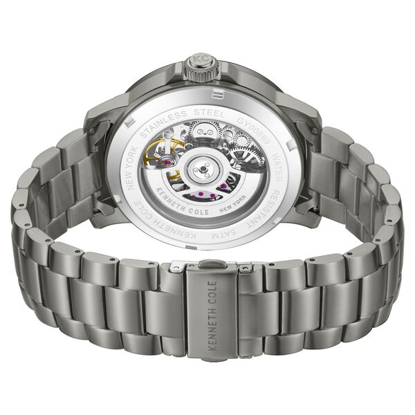 Kenneth Cole Automatic Brown Dial Grey Stainless Steel Strap Watch For Men - image number 4