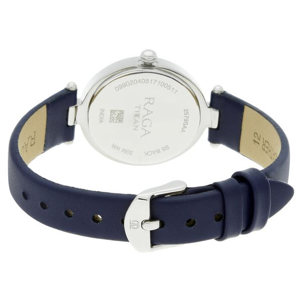 Titan Raga Viva Silver Dial Analog Leather Strap watch for Women - image number 3