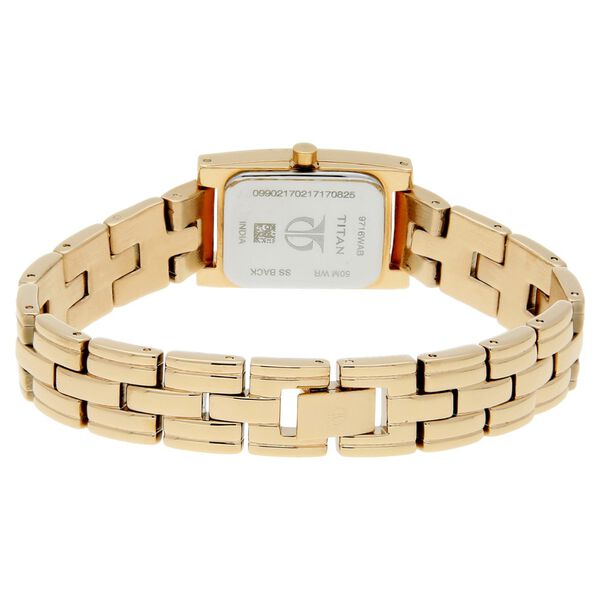 Titan Purple Rose Gold Dial Analog Metal Strap Watch for Women - image number 3