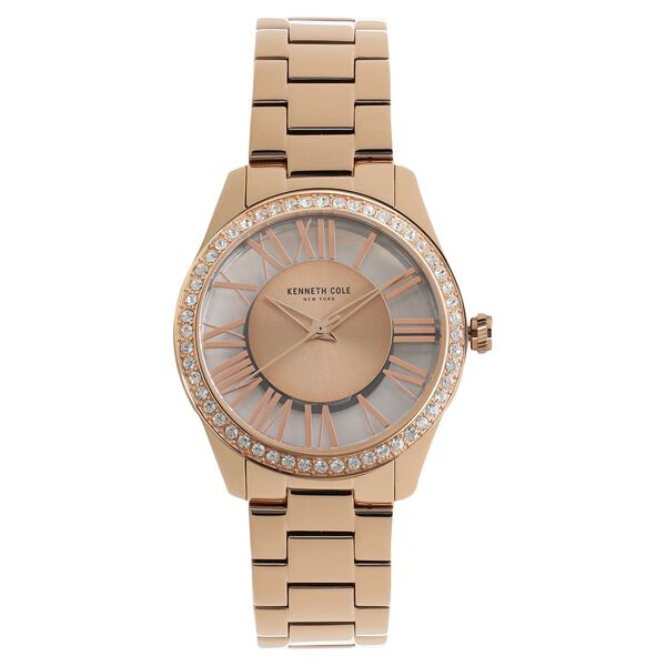Kenneth Cole Quartz Analog Rose Gold Dial Stainless Steel Strap Watch for Women - image number 0
