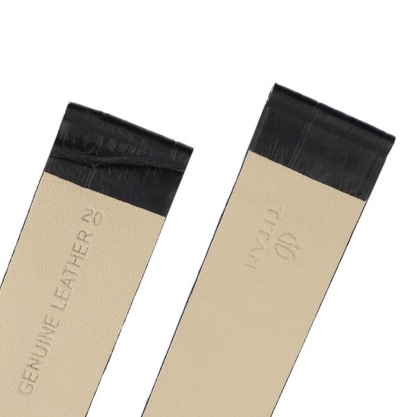 20 mm Black Genuine Leather Straps for Men - image number 4