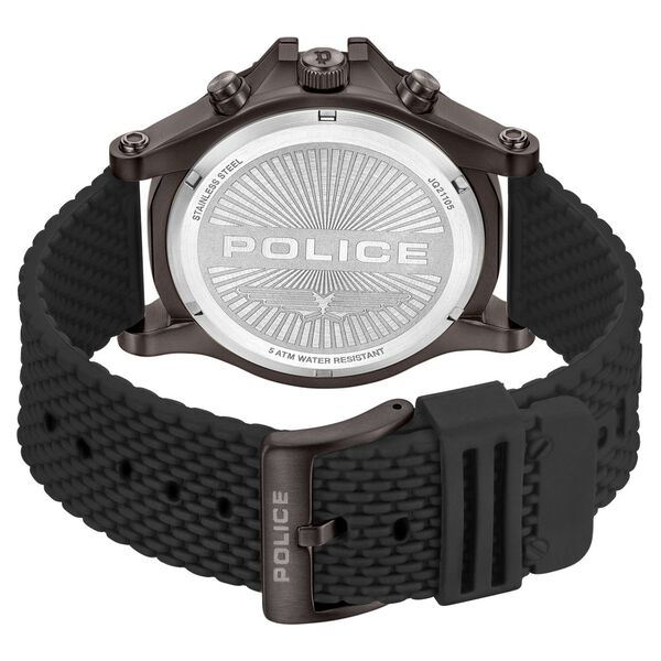Police Multifunction Black Dial Silicone Strap Watch For Men - image number 2