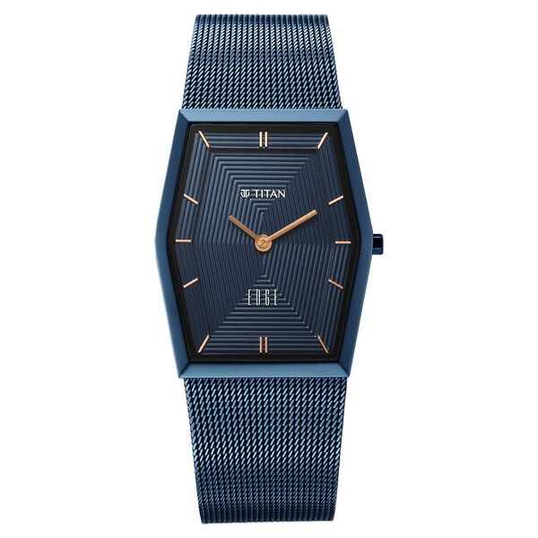 Titan Edge Whimsey Quartz Analog Blue Dial Blue Stainless Steel Strap Watch For Women - image number 0