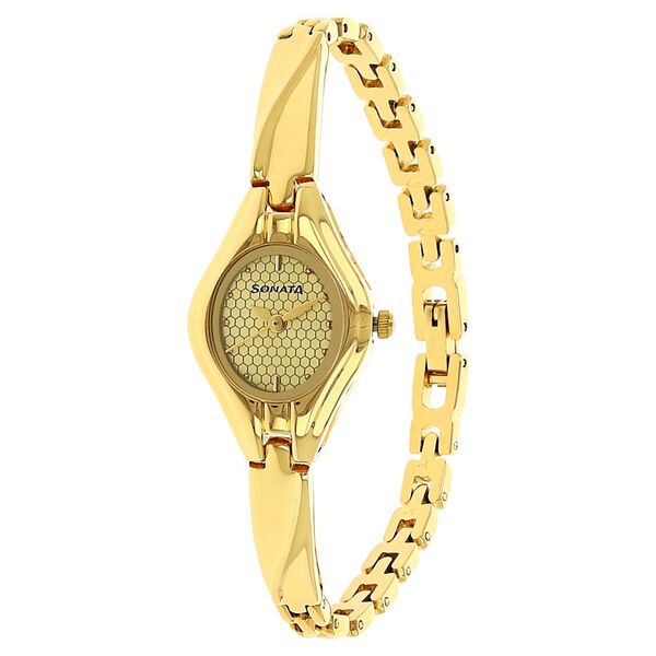 Sonata Quartz Analog White Dial Metal Strap Watch for Women - image number 1