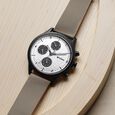 Titan Neo Silver Quartz Multifunction Leather Strap Watch for Men - image number 0