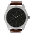 Fastrack Quartz Analog Silver Dial Leather Strap Watch for Guys