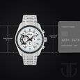 Titan Octane Quartz Chronograph White Dial Silver Stainless Steel Strap Watch For Men - image number 2