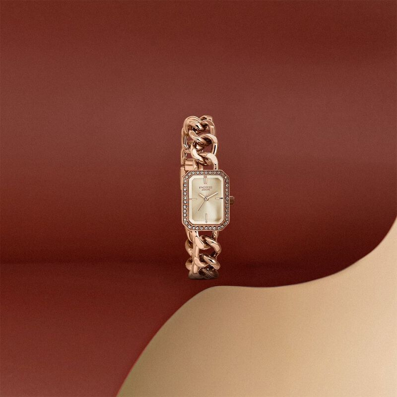 Buy Online Poze By Sonata Quartz Analog Rose Gold Dial Rose Gold Metal — free download