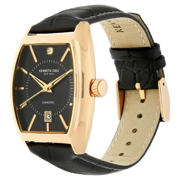 Kenneth Cole Quartz Analog Black Dial Leather Strap Watch for Men - image number 1