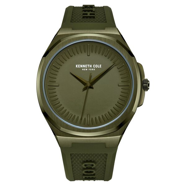 Kenneth Cole Quartz Analog Green dial Silicone Strap Watch for Men - image number 0