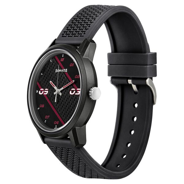 Sonata Quartz Analog PU Strap Watch for Men - image number 1