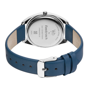 Fastrack Vyb Spotlight Quartz Analog Blue Dial Leather Strap Watch for Girls