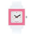 SF Quartz Analog Black Dial Plastic Strap Watch for Women