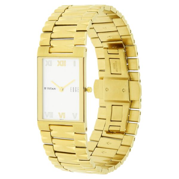 Titan Quartz Analog White Dial Stainless Steel Strap Watch for Men - image number 1