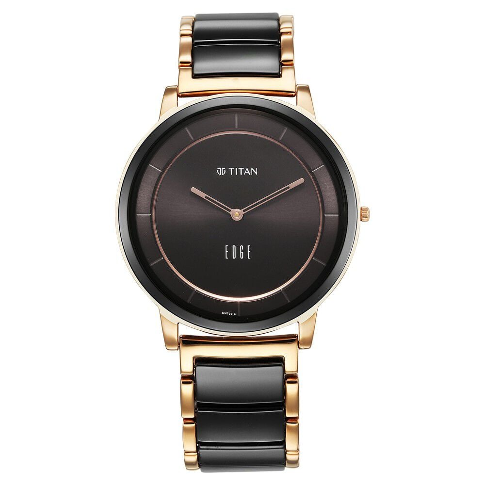 Titan edge outlet watches black