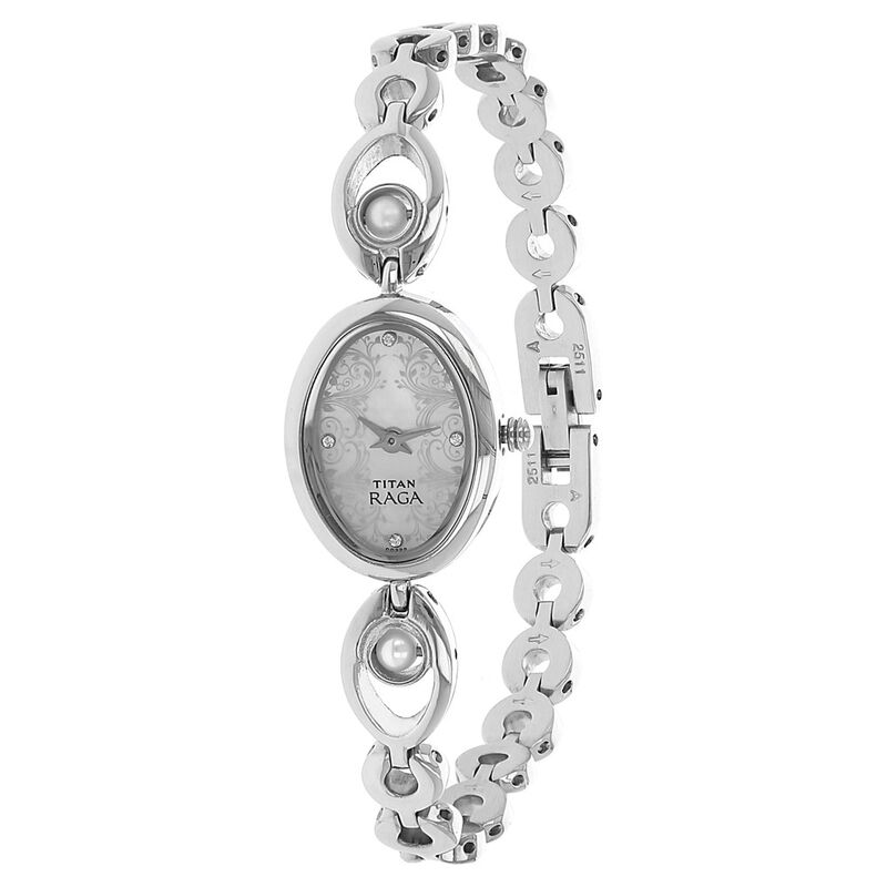 Buy Online Titan Raga Mother of Pearl Dial Women Watch With Metal Strap