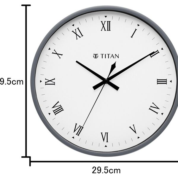 Titan 29.5 cm White Wall Clock: Silent Sweep Technology for Tranquil Living - image number 5