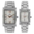 Titan Bandhan Silver Dial Analog with Day and Date Stainless Steel Strap watch for Couple - image number 0