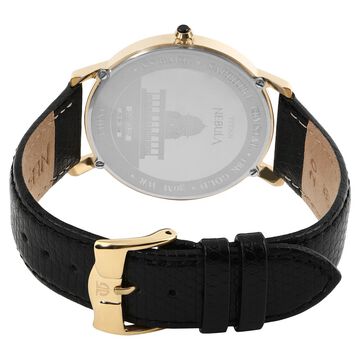 Titan Nebula Vintage 18k Gold Analog Leather Strap Watch For Men