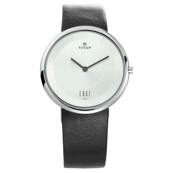 Titan Quartz Analog Silver Dial Leather Strap Watch for Men - image number 0