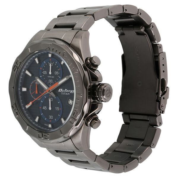 Titan Quartz Chronograph Blue Dial Stainless Steel Strap Watch for Men - image number 1