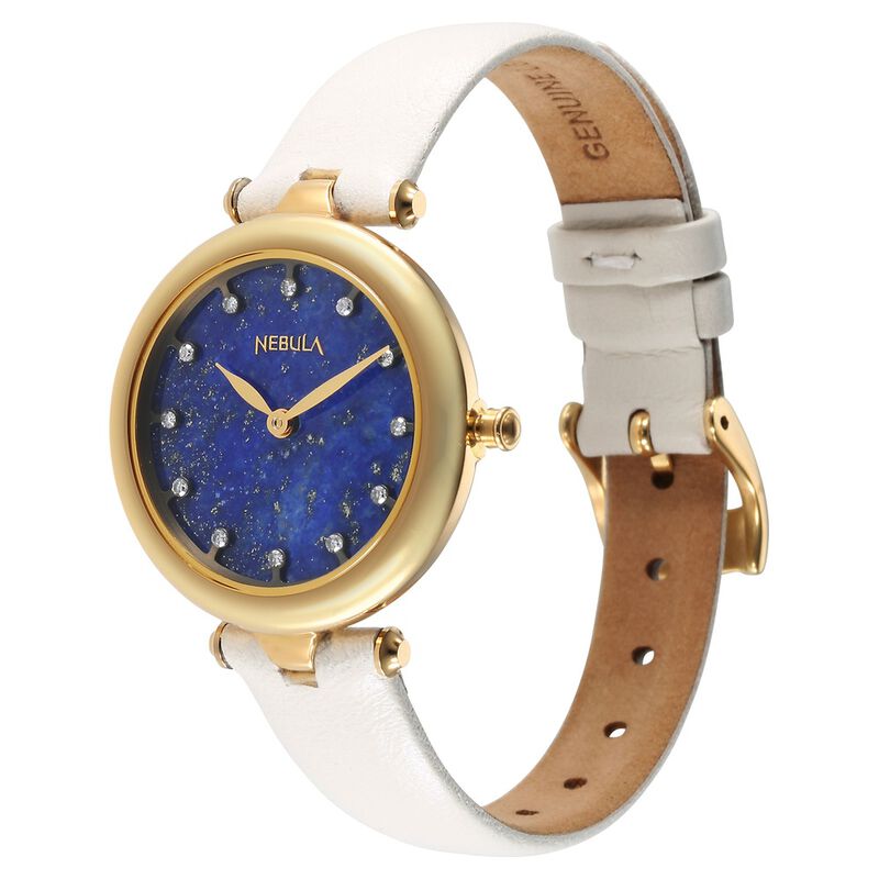 Buy Online Nebula Quartz Analog Blue Dial 18 Karat Gold Strap Watch for  Women - nr5580dl01
