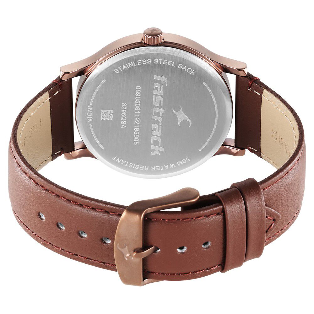 Buy Online Fastrack Urban Camo Brown Dial Watch for Guys 3296ql02 p Titan