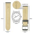 22 mm Grey Genuine Leather Strap for Men - image number 1