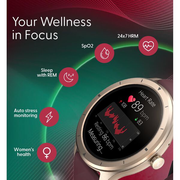 Fastrack Revoltt FR2 with 3.50 cm UltraVU Display, Advanced Blazing Fast UI, Working Crown, IP68 Smartwatch - image number 4