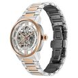 Titan See-Through Skeletal Automatic Analog with White Dial Bimetal Rose Gold & Steel Strap Watch for Men - image number 2