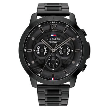 Tommy Hilfiger Multifunction Black Dial Stainless Steel Strap Watch for Men
