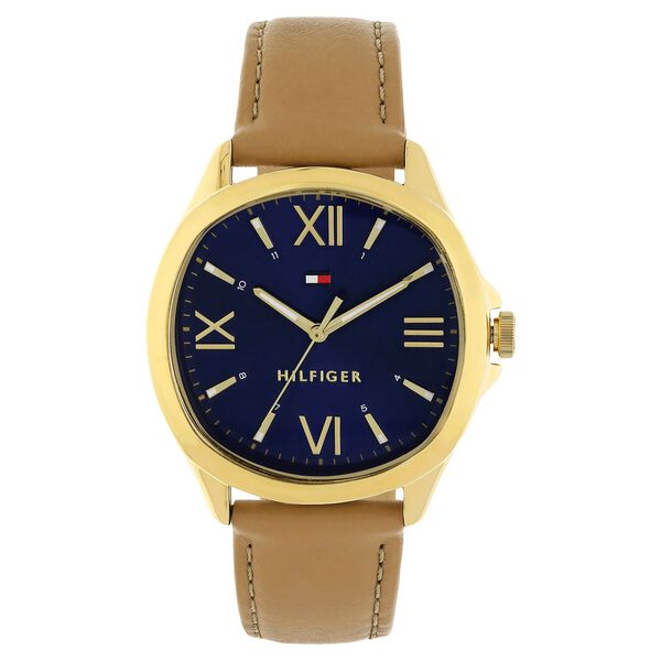 Tommy Hilfiger Quartz Analog Blue Dial Leather Strap Watch for Women - image number 0