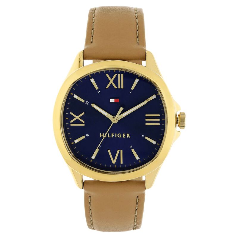Tommy Hilfiger Quartz Analog Blue Dial Leather Strap Watch for Women