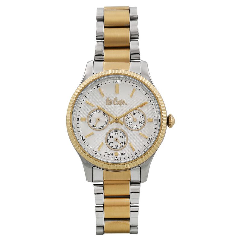 Lee Cooper Quartz Multifunction Silver Dial Metal Strap Watch for Women - image number 0