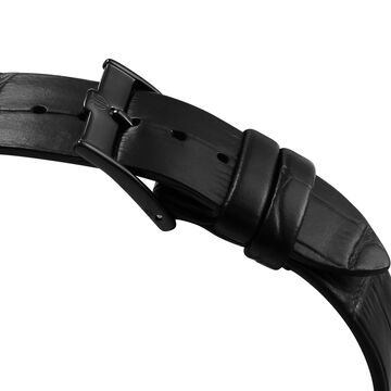 Titan Edge Black Dial Analog Leather Strap watch for Men