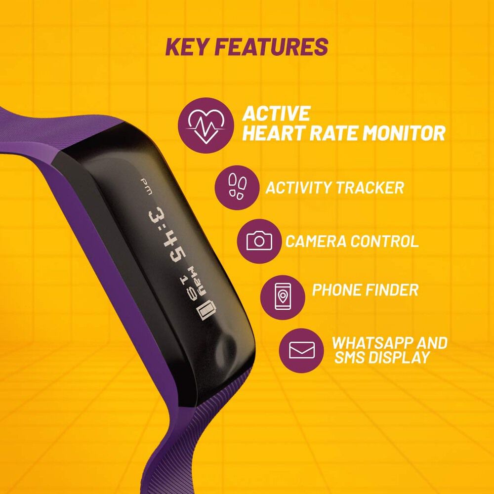 Buy Online Reflex Beat Black Smart Band with Active Heart Rate Monitor swd90066pp01 p Titan