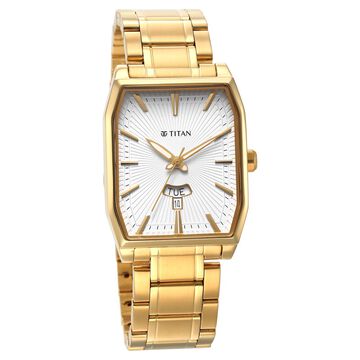 Titan Regalia Analog with Day and Date Opulent White Dial Watch for Men