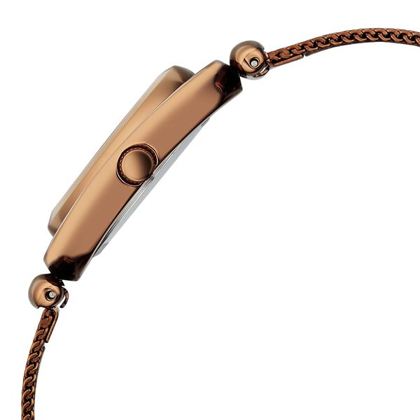 Vyb Celeste By Fastrack Quartz Analog Brown Dial Brown Stainless Steel Strap Watch For Girls - image number 4
