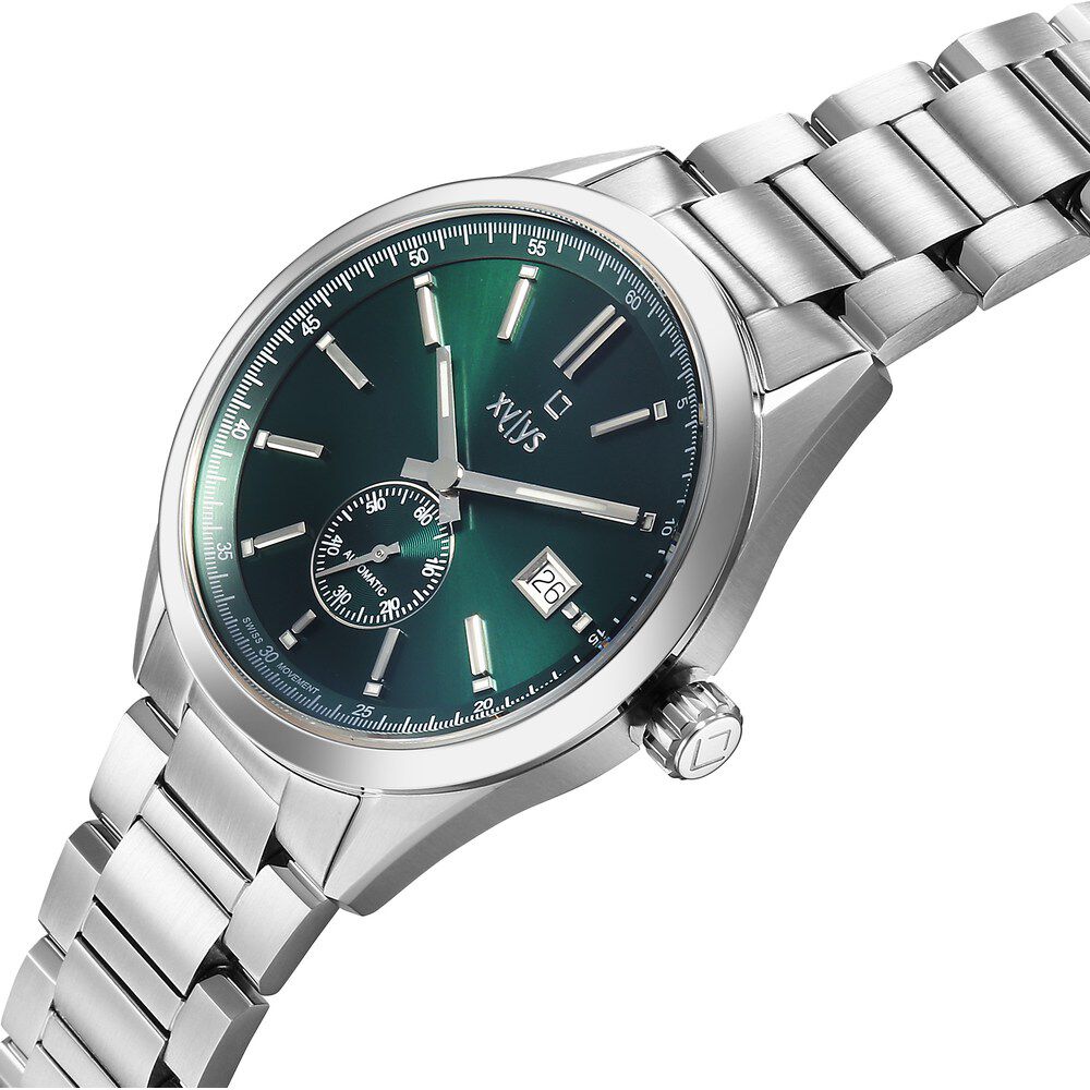 Buy Online Xylys Automatic Green Dial Silver Stainless Steel Strap