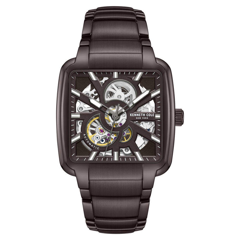 Buy Online Kenneth Cole Automatic Brown Dial With Brown Stainless Steel Strap Watch For Men kcwgy0046501mn Titan