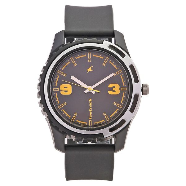 Fastrack Quartz Analog Black Dial Plastic Strap Watch for Guys - image number 0
