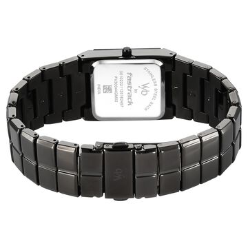 Vyb Nova By Fastrack Quartz Analog Grey Dial Grey Metal Strap Watch For Guys
