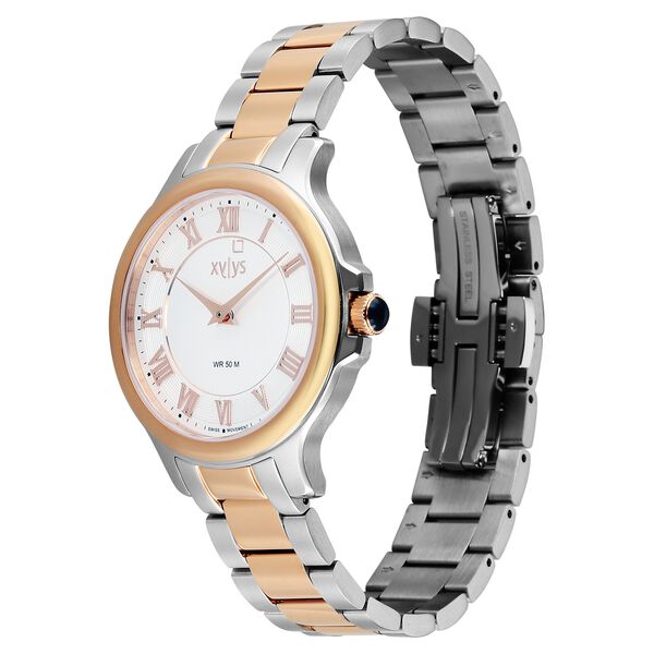 Xylys Genevieve Quartz Analog White Dial Two Tones Stainless Steel Strap Watch For Women - image number 2