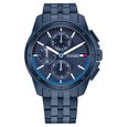 Tommy Hilfiger Quartz Multifunction Blue Dial Blue Stainless Steel Strap Watch for Men - image number 0