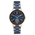 Anne Klein Quartz Analog Blue Dial Rose Gold Ceramic Strap Watch For Women - image number 0