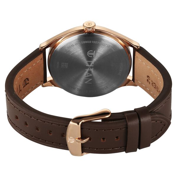 Titan Neo Basics Analog with Brown Dial Brown Leather Strap Watch for Men - image number 6