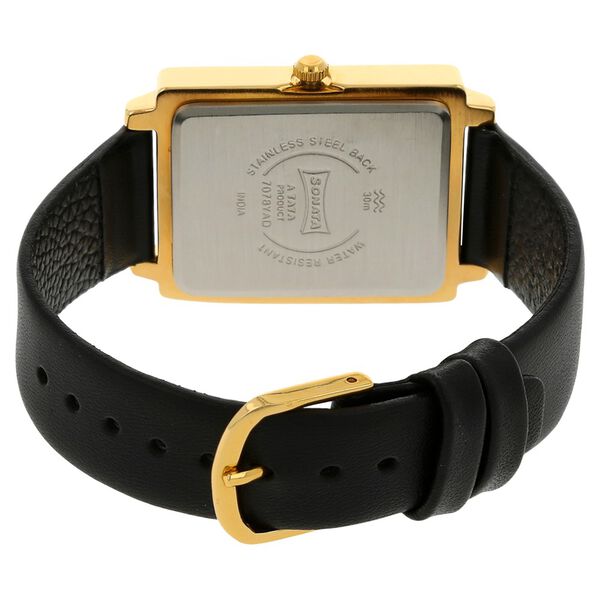 Sonata Quartz Analog Champagne Dial Leather Strap Watch for Men - image number 3