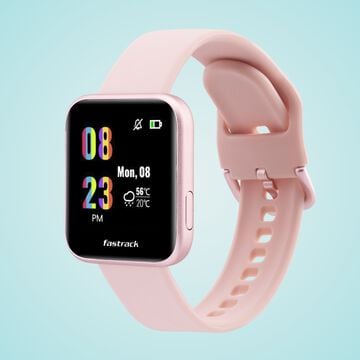 Reflex Smart Watch with Silicone Pink Strap with Ultra UV Display, Health Suite, & Aluminium Body