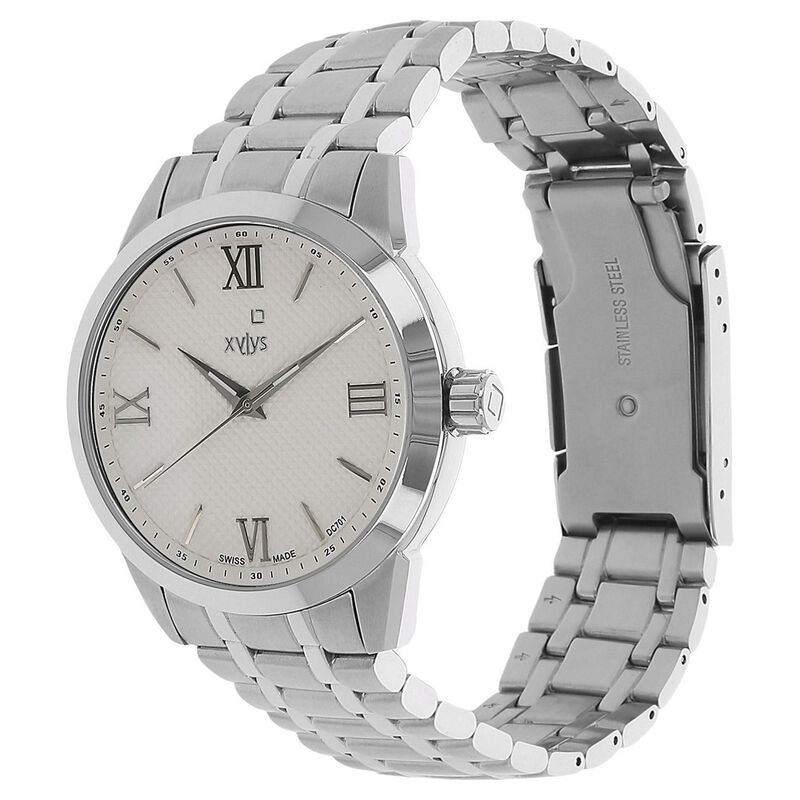 Xylys Quartz Analog White Dial Stainless Steel Strap Watch for Men - image number 1