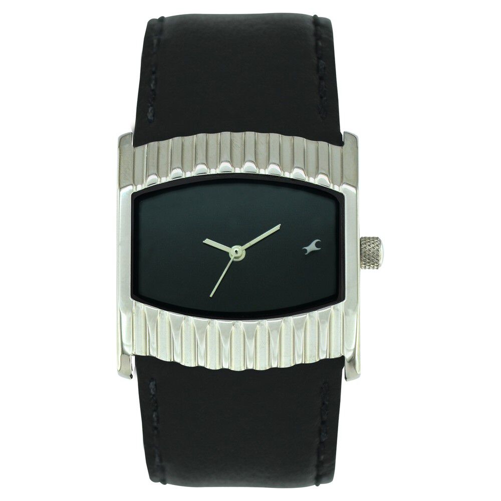 Buy Online Fastrack Quartz Analog Black Dial Leather Strap Watch for Girls 6055sl01 Titan